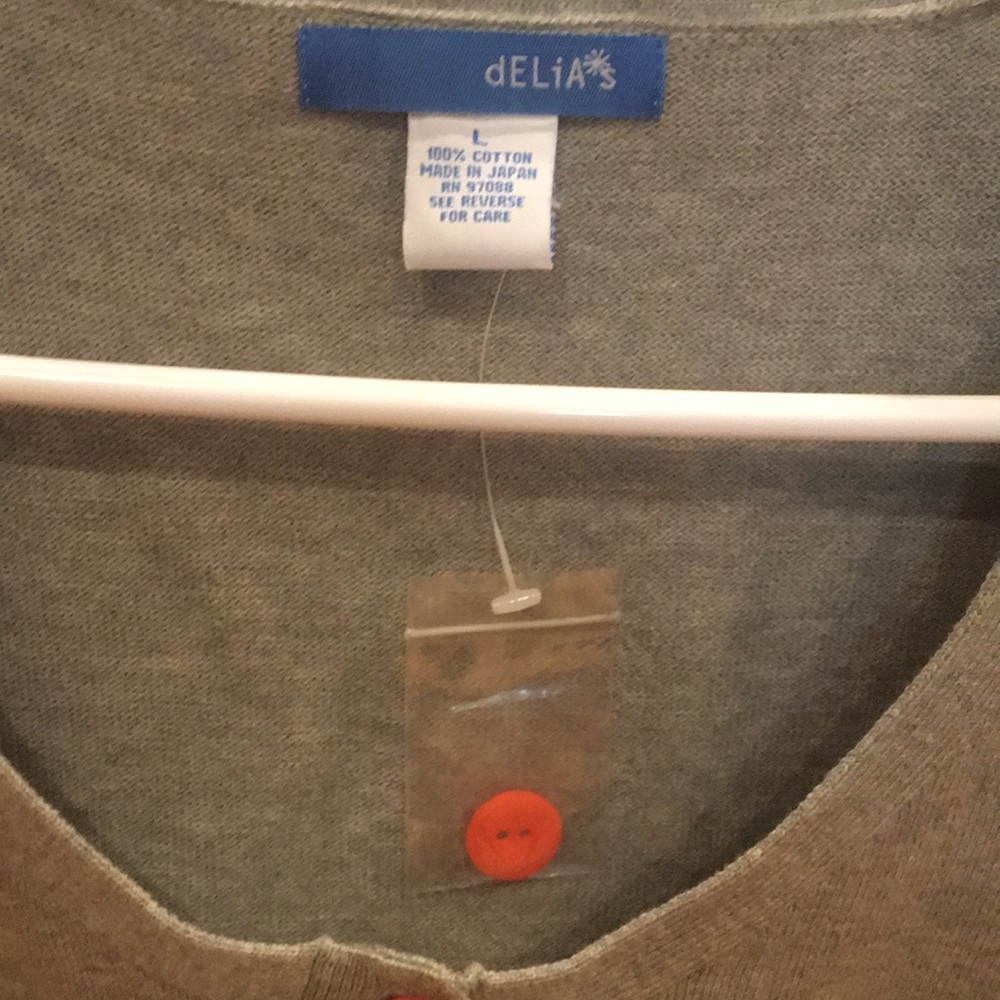 Nwot delia crop sweater grey size large - Picture 2 of 9